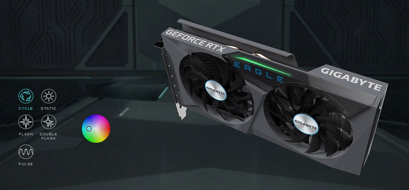 GIGABYTE GeForce RTX 3060 EAGLE 12G Graphics Card, 2 x WINDFORCE